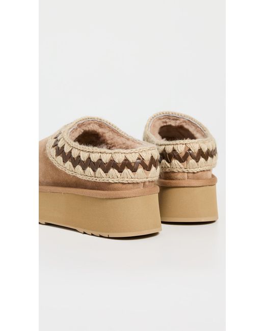 Mou Natural Platform Clogs