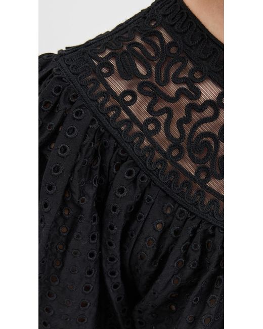 Ulla Johnson Black Amina Top