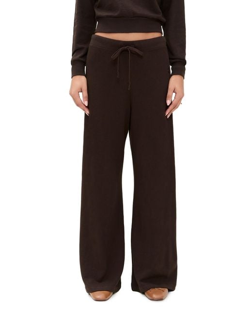 ÉTERNE Black Drawstring Wide Leg Sweatpants