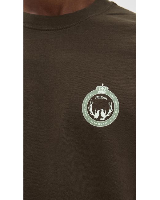 Malbon Golf Brown Bermuda Maxwell Tee for men