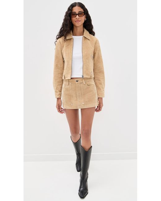 Blank NYC Natural Cinnamon Crunch Suede Jacket