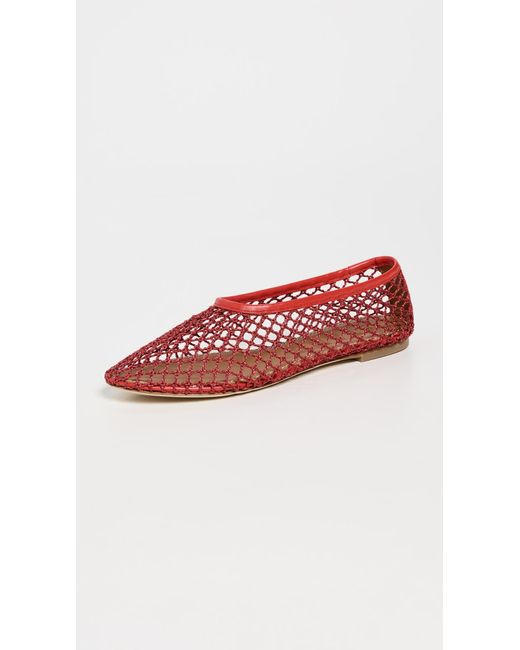 Staud Red Alba Ballet Flats