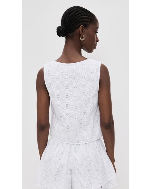 Velvet White Ava Top