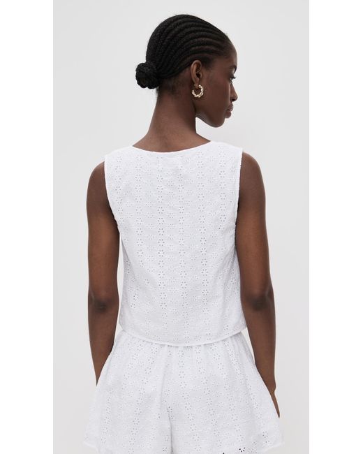 Velvet White Ava Top