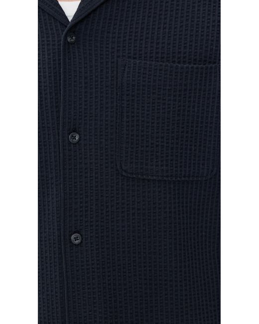 Vince Blue Seersucker Cabana Shirt for men