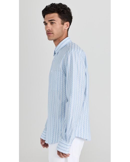 Missoni Blue Long Sleeve Shirt for men