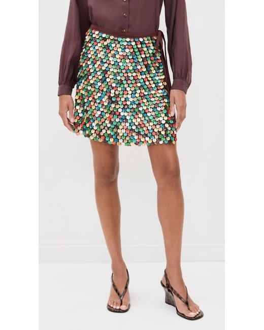 Never Fully Dressed Black Multi Shell Mini Wrap Skirt