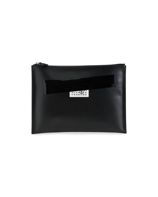 Maison Margiela ブラック ポーチ MM6 by Maison Margiela Media Pouch in Black | Lyst
