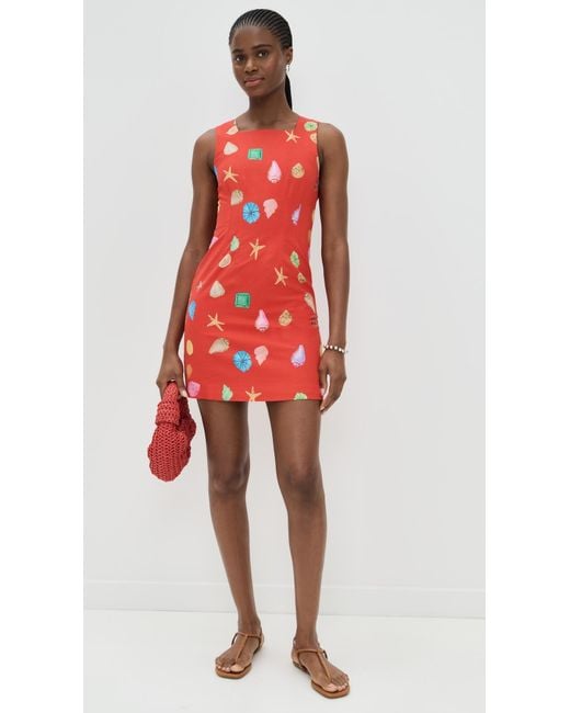 Never Fully Dressed Red Shell Ioana Mini Dress