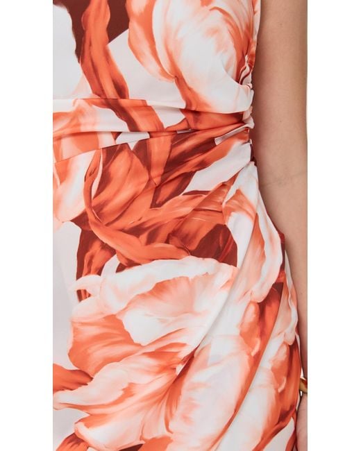 Rococo Sand Red Printed Midi Dress