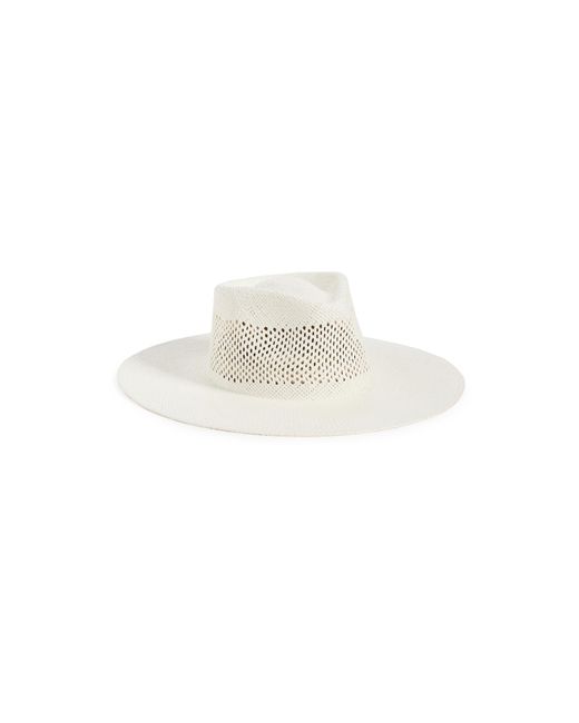 Brixton White Jo Panama Straw Rancher Hat