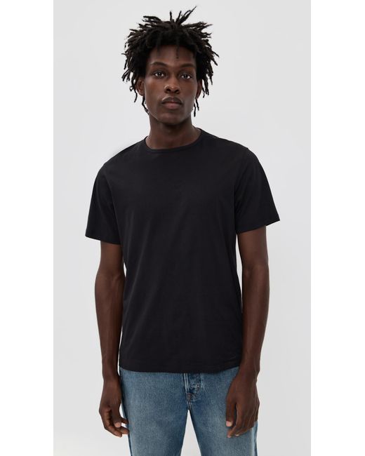 Theory Black Precise Cotton Tee for men