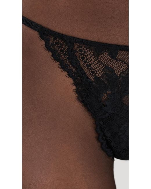 Natori Black Fleur Thong