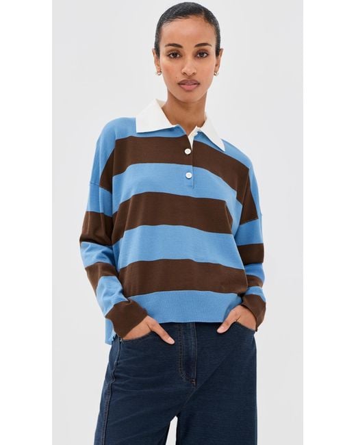 Jonathan Simkhai Blue Carson Rugby Polo