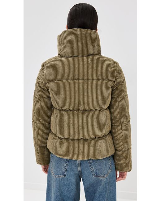 Save The Duck Green Annika Corduroy Puffer