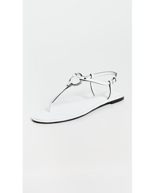 Tory Burch White Ring Sandals