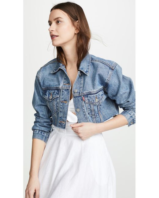 Levi's Denim Cropped Trucker Jacket in 