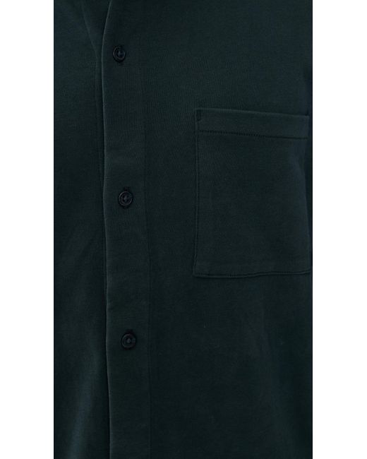 Vince Blue Sueded Jersey Button Down for men