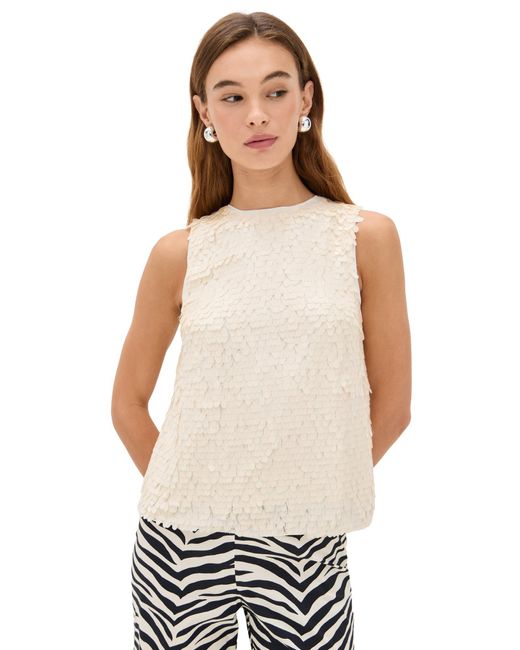 Simon Miller White Shirley Sequin Top