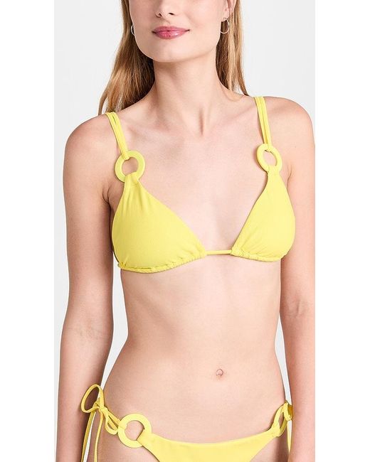 PQ Swim Ring Tri Bikini Top in Yellow | Lyst Canada