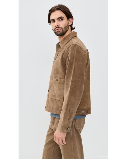 Madewell Brown Suede Western Jacket for men