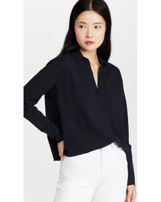 Frank & Eileen Blue Popover Henley Tee