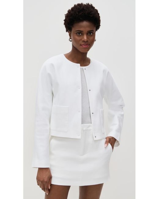 Vince White Collarless Jacket
