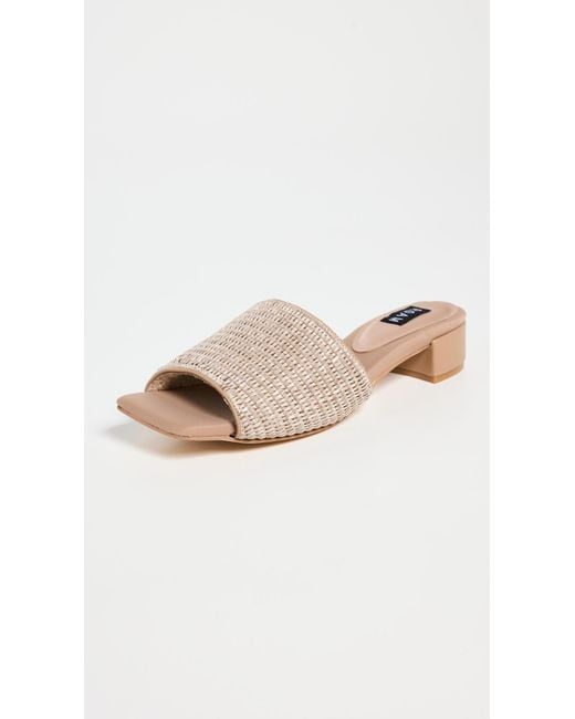 Roam Natural Raffia Square Block Heels