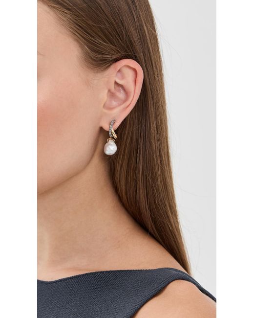 DEMARSON White Melu Earrings