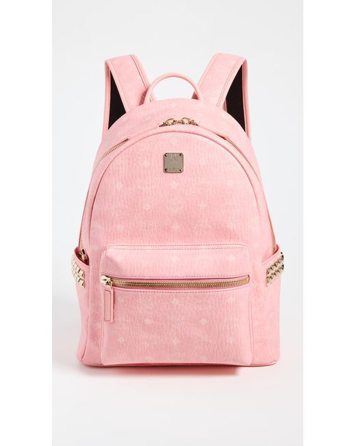 MCM Stark Backpack 37 in Pink | Lyst