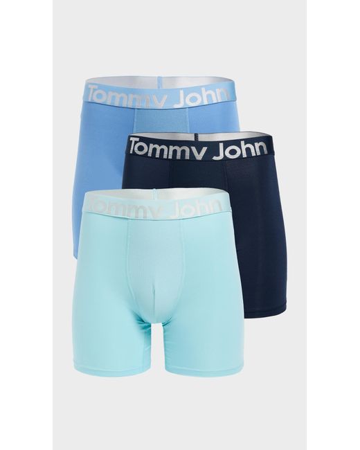 Tommy John Blue 360 Sport 6 Boxer Briefs 3 Pack for men