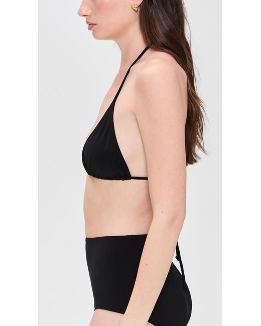 Norma Kamali Black String Bra