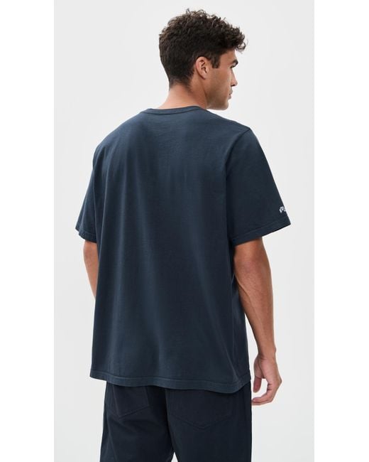 Malbon Golf Blue Bermuda Tee for men
