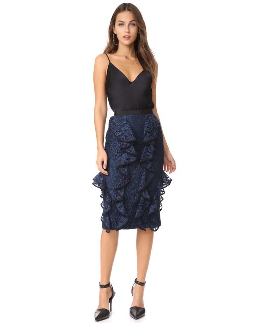 Alexis Jensine Lace Skirt in Blue | Lyst