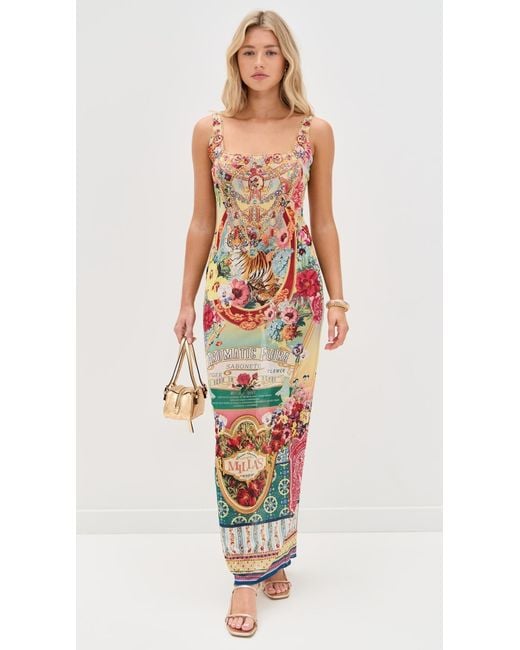 CAMILLA Women's Square Neck Long Dress