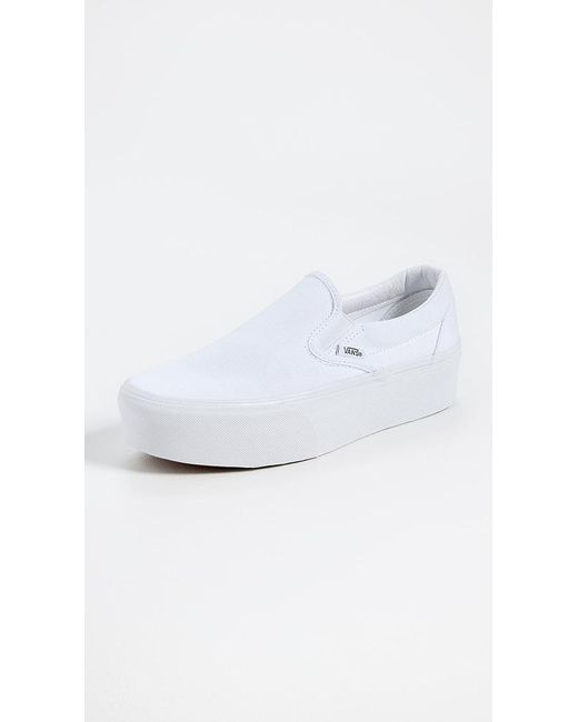 Vans White Ua Classic Slip-on Stackform Sneakers