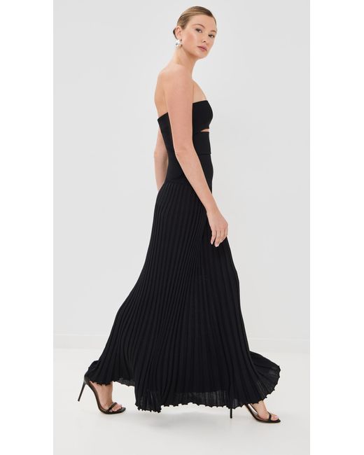 Christopher Esber Black Slash Strapless Dress