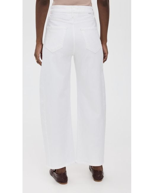 Mother Half Pipe Ankle Jeans in White | Lyst