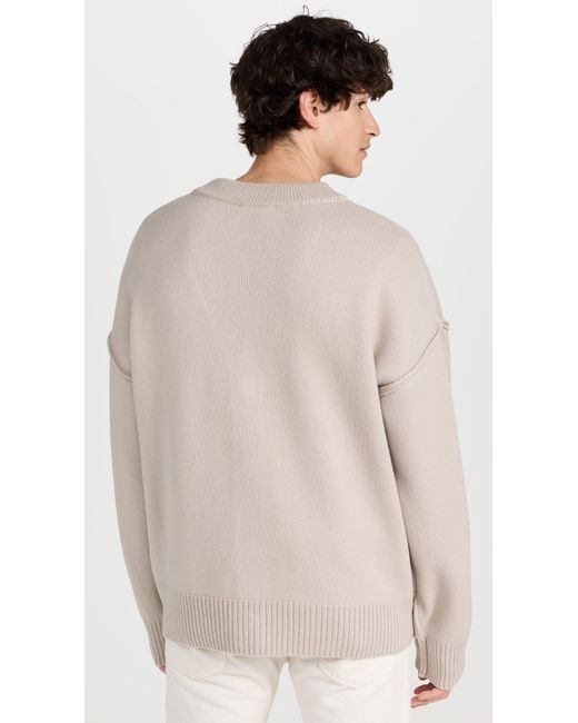 AMI Natural Ai Off White Adc Cardigan for men