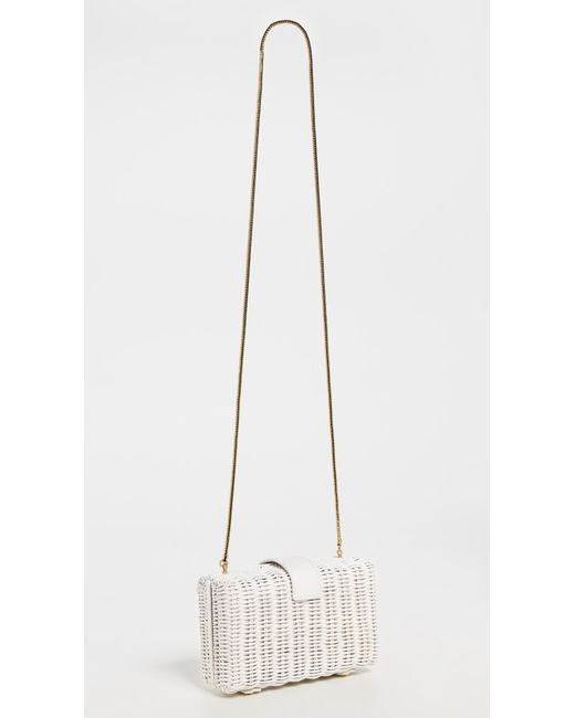 Veronica Beard White Lock Box Clutch