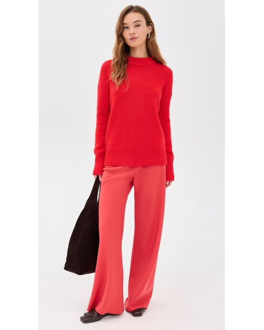 La Ligne Red Solid Marin Sweater