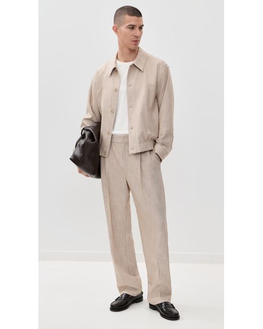 Jonathan Simkhai Natural Ducan Pleated Pants for men