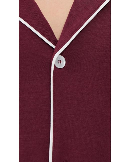 Eberjey Red William Long Pj Set for men