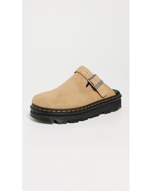 Dr. Martens Black Zebzag Mule Suede Clogs