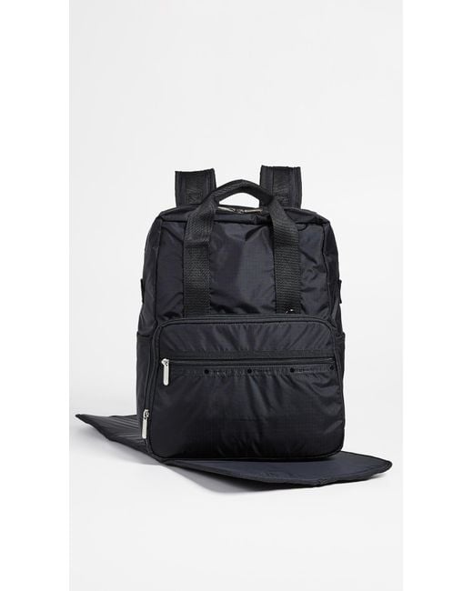 LeSportsac Black Madison Diaper Bag Backpack