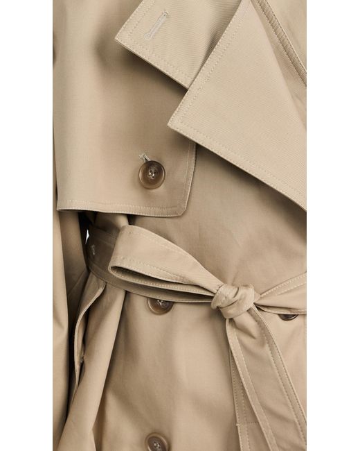 Pixie Market Natural Oversized Cropped Trench Jacket