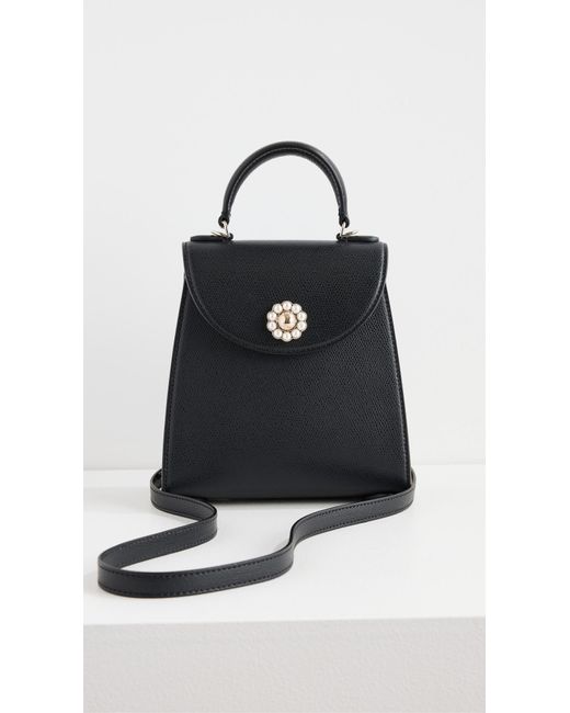 Simone Rocha Black Mini Valentine Bag With Bell Charm Pearl Crossbody Bag