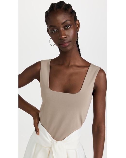 vince square neck sweater tank