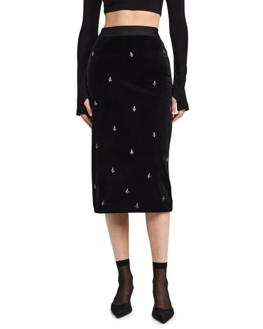 Le Superbe Black Embellished Liza Skirt