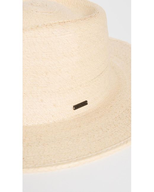 Brixton White Marcos Straw Fedora